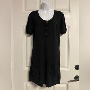 T22a- ONLY Black TOBY KNIT Sweater Dress